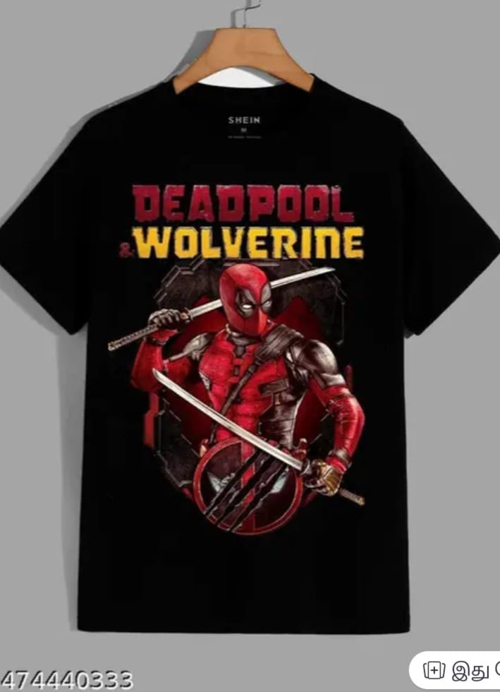 deadpool wolverine black shirt