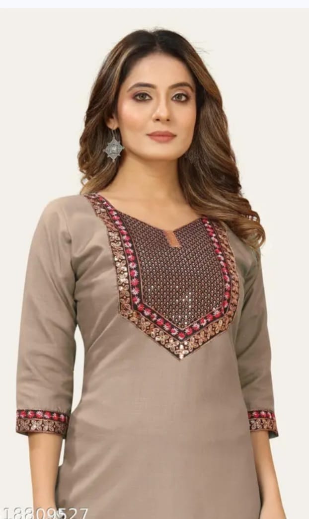 styliest kurti with embroidered work